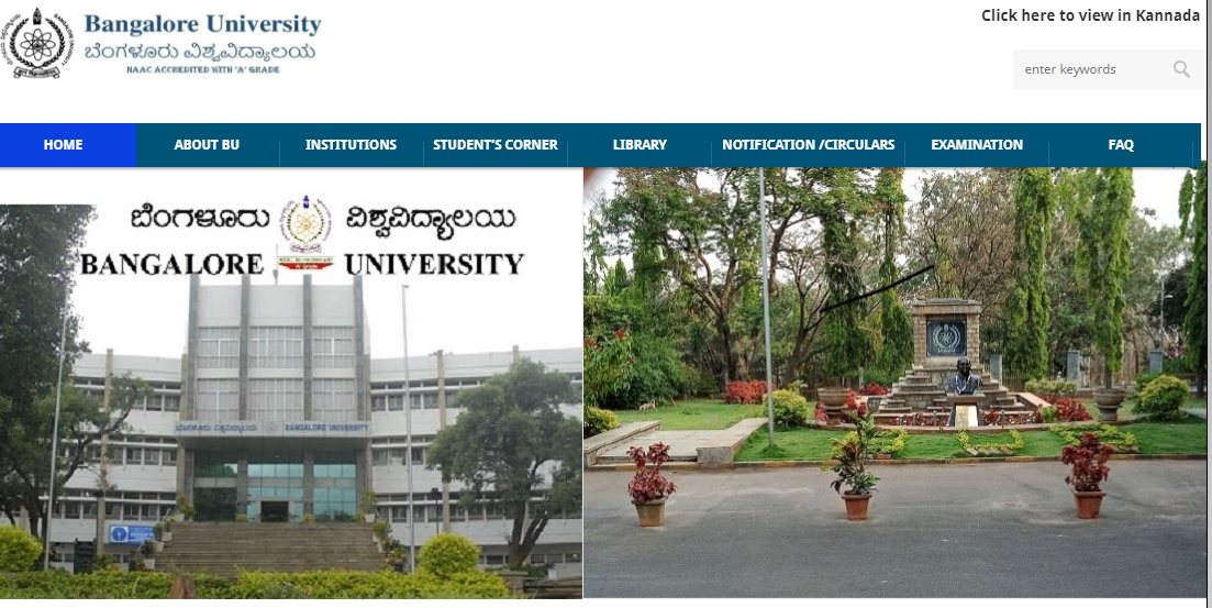 Bangalore University BA 1st Year Time Table 2021