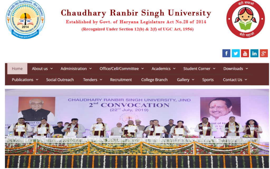 CRSU BA 1st Year Time Table 2022 Regular/ NC Chaudhary Ranbir Singh ...