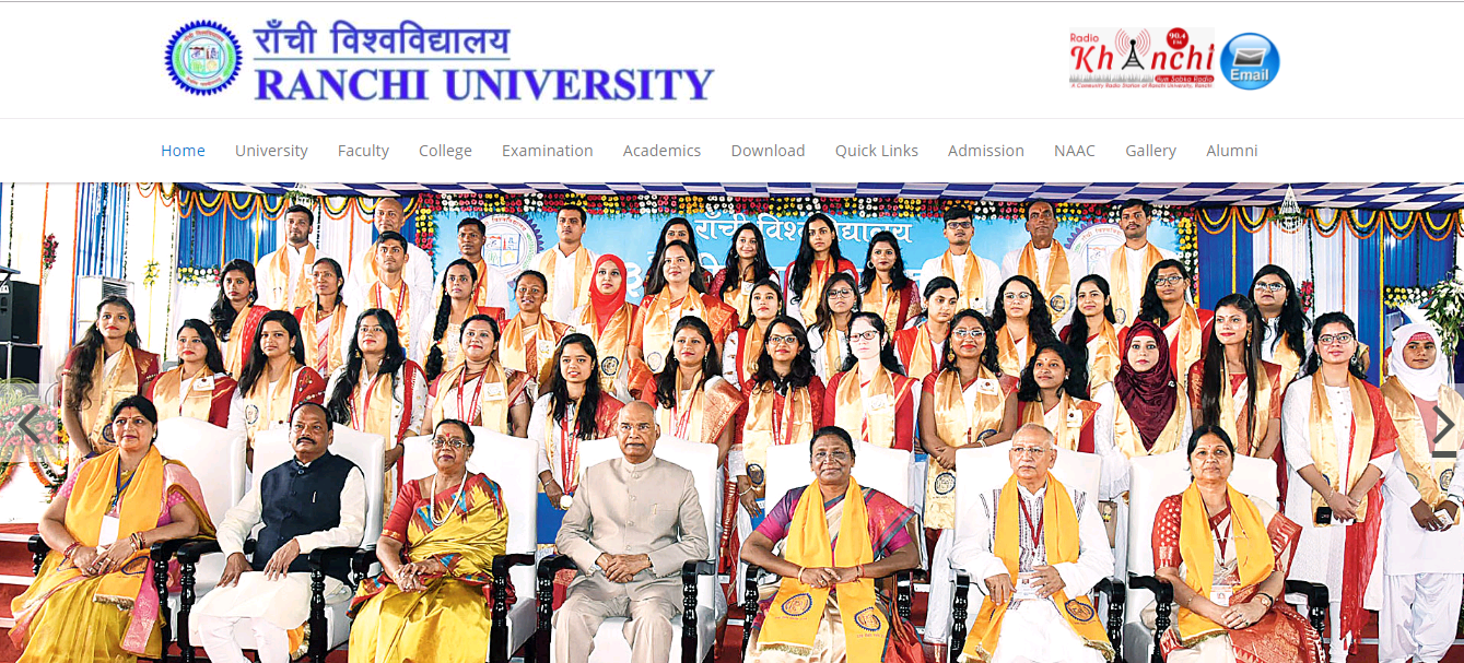 Ranchi University BA 2nd Year Time Table