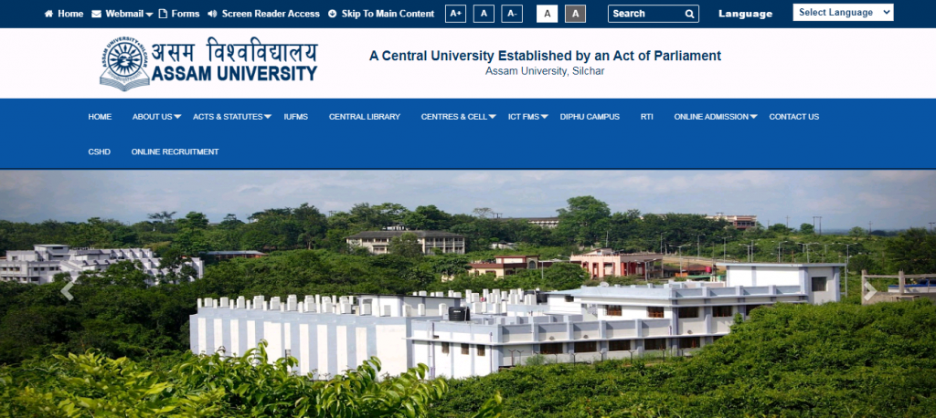 Assam University BA Part 3rd Year Result NC / Regular 2023 BA Final