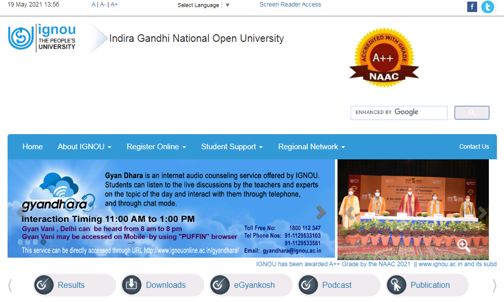 IGNOU BA 2nd Year Time Table