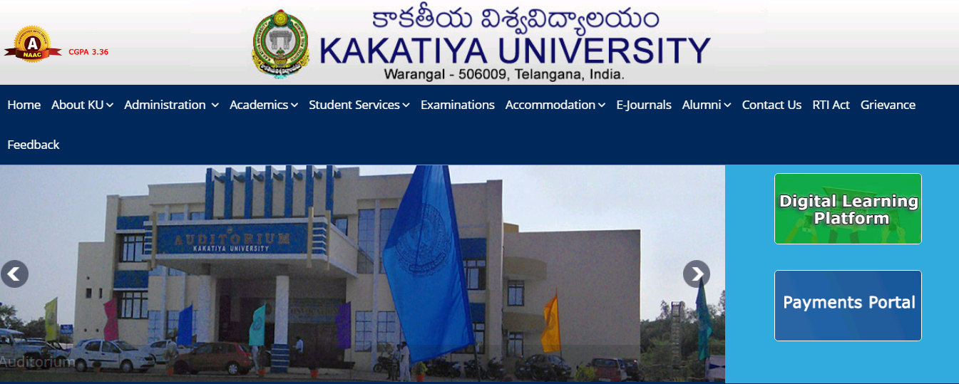 Kakatiya University B.Com 3rd year Time Table