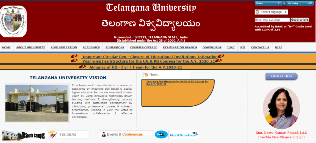 Telangana University B.Com 3rd Year Time Table 2023 Revised / New Non ...