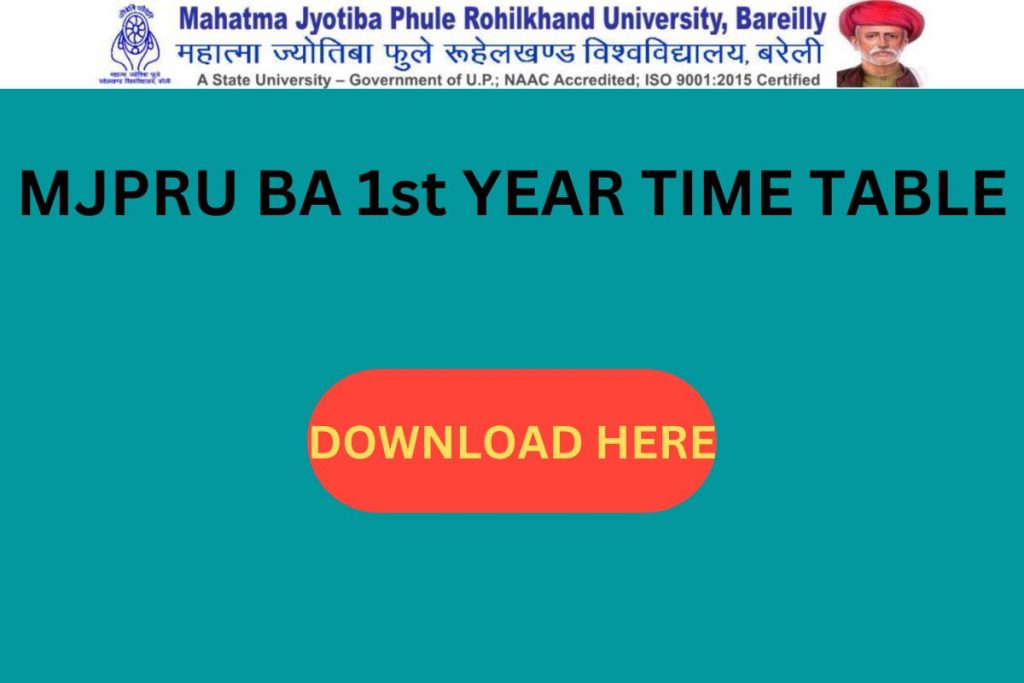 MJPRU BA 1st YEAR TIME TABLE 