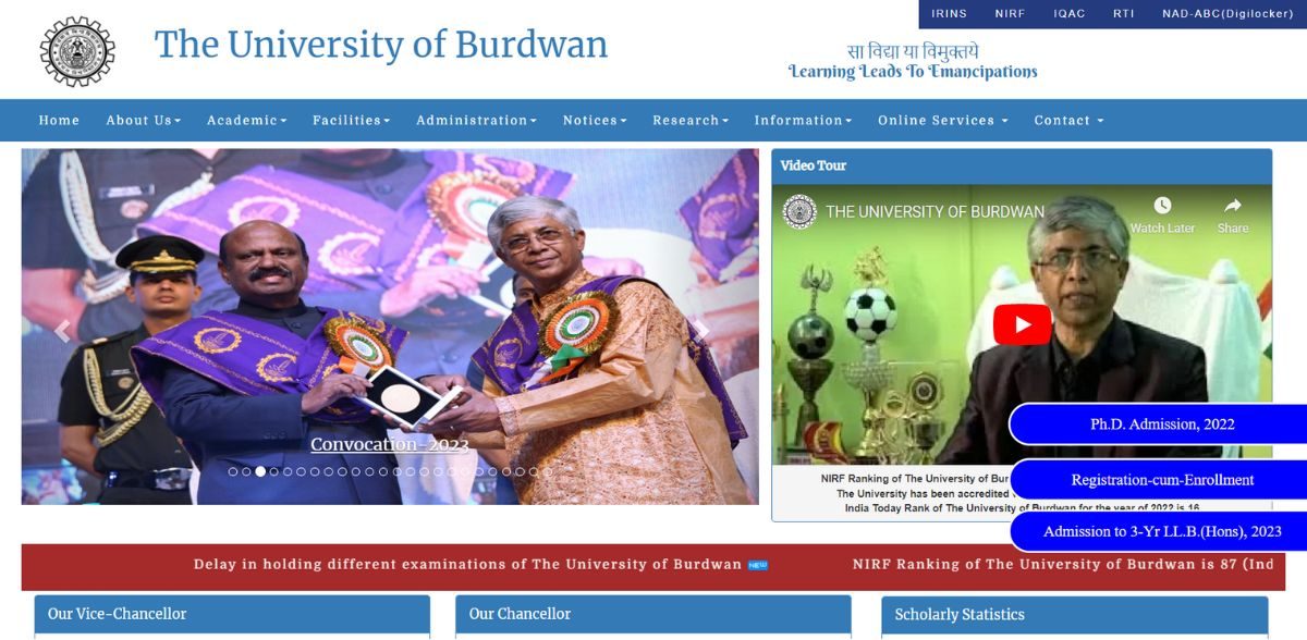 Burdwan University Bardhaman BA 1st Year Time Table 2023 Burdwan ...