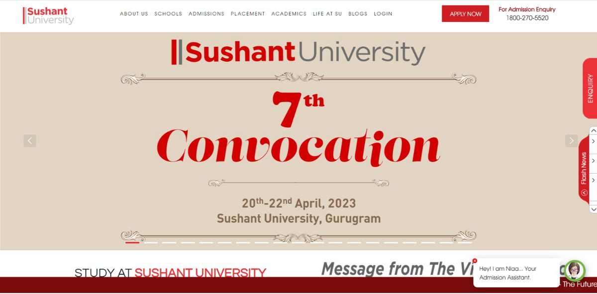 SUSHANT UNIVERSITY BA 2nd YEAR TIME TABLE