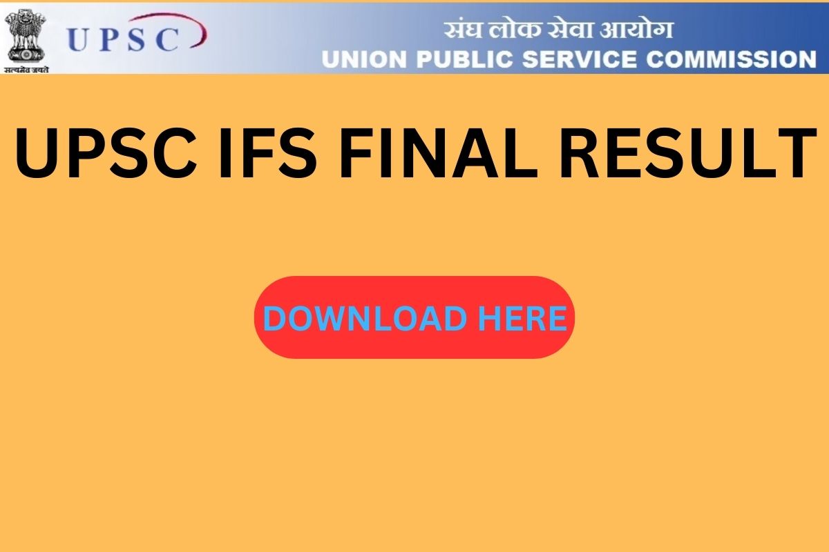 UPSC IFS FINAL RESULT