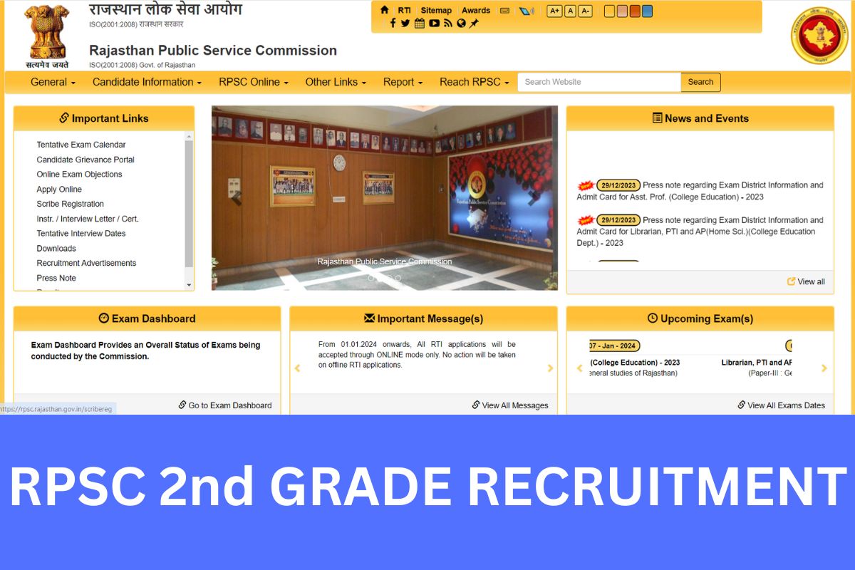 RPSC 2nd GRADE RECRUITMENT